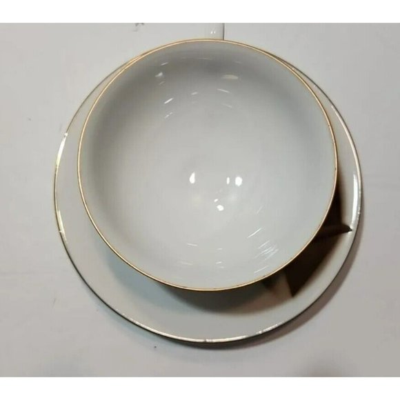 Vtg KRN Handpainted Teacups And Saucers Brown & White China (4) Extremely Rare - Picture 8 of 13